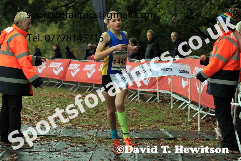 Girls Under-13s, 2022 National Cross Country Relays, Berry Hill Park, Mansfield.  Photo: David T. Hewitson/Sports for All Pics